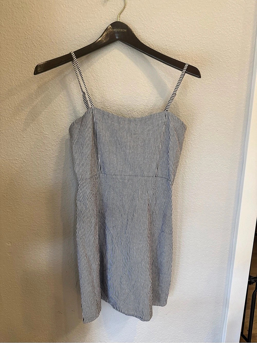 Brandy Melville Karla Dress Blue & White Striped Mini